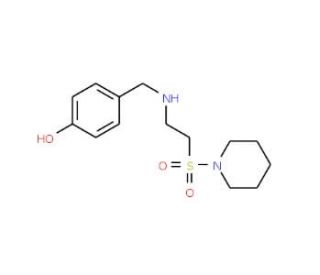 4-({[2-(piperidin-1-ylsulfonyl)ethyl]amino}methyl)phenol - chemical structure image