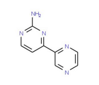 4-(2-Pyrazinyl)-2-pyrimidinamine (CAS 874792-15-1) - chemical structure image