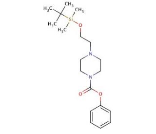 4-[2-(tert-Butyl-dimethyl-silanyloxy)-ethyl]-piperazine-1-carboxylic acid phenyl ester - chemical structure image