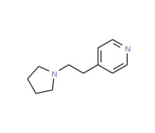 4-(2-Tetrahydro-1H-pyrrol-1-ylethyl)pyridine (CAS 67580-65-8) - chemical structure image