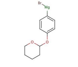 4-(2-Tetrahydro-2H-pyranoxy)phenylmagnesium bromide solution (CAS 36637-44-2) - chemical structure image