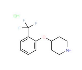 4-[2-(Trifluoromethyl)phenoxy]piperidine hydrochloride (CAS 823782-74-7) - chemical structure image