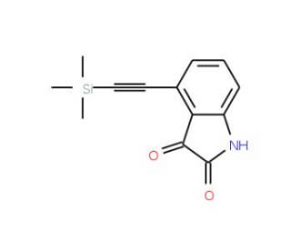 4-[2-(Trimethylsilyl)ethynyl]-1H-indole-2,3-dione - chemical structure image