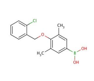 4-(2&prime;-Chlorobenzyloxy)-3,5-dimethylphenylboronic acid (CAS 849052-15-9) - chemical structure image