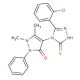 4-[3-(2-Chloro-phenyl)-5-mercapto-[1,2,4]triazol-4-yl]-1,5-dimethyl-2-phenyl-1,2-dihydro-pyrazol-3-one - chemical structure i