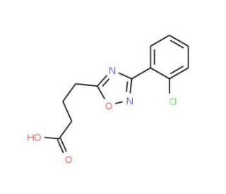 4-[3-(2-chlorophenyl)-1,2,4-oxadiazol-5-yl]butanoic acid (CAS 827014-22-2) - chemical structure image