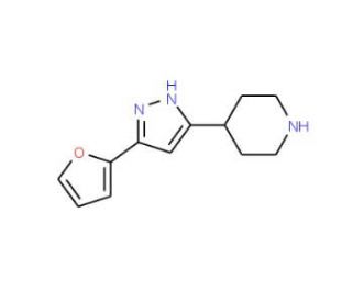 4-[3-(2-Furyl)-1H-pyrazol-5-yl]piperidine - chemical structure image