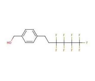 4-(3,3,4,4,5,5,6,6,6-Nonafluorohexyl)benzyl alcohol (CAS 892154-66-4) - chemical structure image