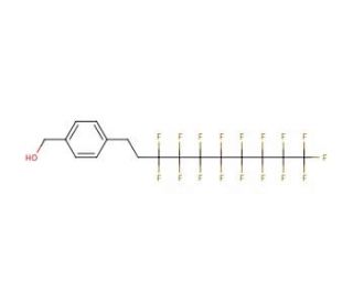 4-(3,3,4,4,5,5,6,6,7,7,8,8,9,9,10,10,10-Heptadecafluorodecyl)benzyl alcohol (CAS 356055-77-1) - chemical structure image