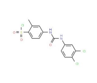 4-[3-(3,4-Dichloro-phenyl)-ureido]-2-methyl-benzenesulfonyl chloride - chemical structure image