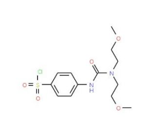 4-[3,3-Bis-(2-methoxy-ethyl)-ureido]-benzene sulfonyl chloride - chemical structure image