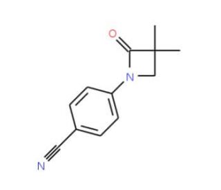 4-(3,3-Dimethyl-2-oxo-1-azetanyl)-benzenecarbonitrile - chemical structure image