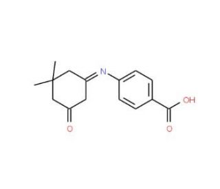 4-(3,3-Dimethyl-5-oxo-cyclohexylideneamino)-benzoic acid (CAS 436811-31-3) - chemical structure image
