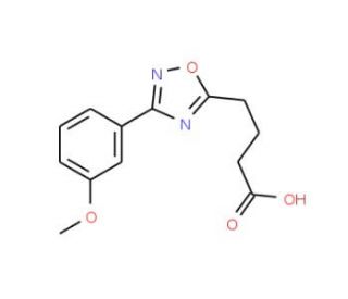 4-[3-(3-Methoxy-phenyl)-[1,2,4]oxadiazol-5-yl]-butyric acid (CAS 883546-59-6) - chemical structure image