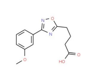 4-[3-(3-methoxyphenyl)-1,2,4-oxadiazol-5-yl]butanoic acid (CAS 883546-59-6) - chemical structure image
