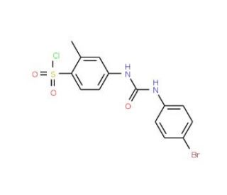 4-[3-(4-Bromo-phenyl)-ureido]-2-methyl-benzene sulfonyl chloride - chemical structure image