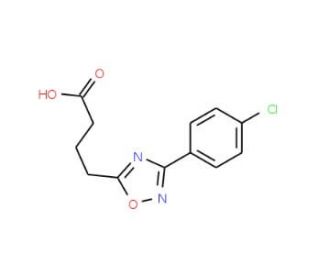 4-[3-(4-chlorophenyl)-1,2,4-oxadiazol-5-yl]butanoic acid (CAS 439108-15-3) - chemical structure image
