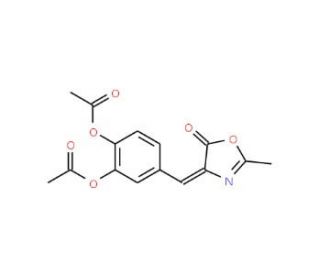 4-(3,4-Diacetoxybenzal)-2-methyl-5-oxazolone (CAS 87950-39-8) - chemical structure image