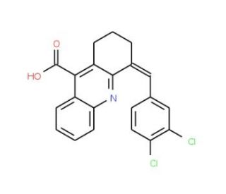 4-(3,4-Dichloro-benzylidene)-1,2,3,4-tetrahydro-acridine-9-carboxylic acid - chemical structure image