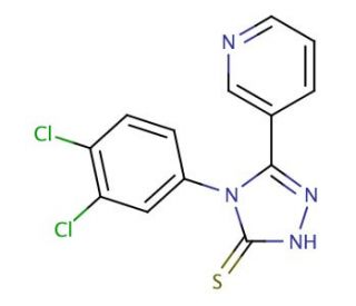 4-(3,4-Dichloro-phenyl)-5-pyridin-3-yl-4H-[1,2,4]triazole-3-thiol - chemical structure image