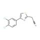 [4-(3,4-Dichloro-phenyl)-thiazol-2-yl]-acetonitrile (CAS 637015-80-6) - chemical structure image