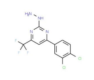 4-(3,4-Dichlorophenyl)-2-hydrazino-6-(trifluoromethyl)pyrimidine - chemical structure image