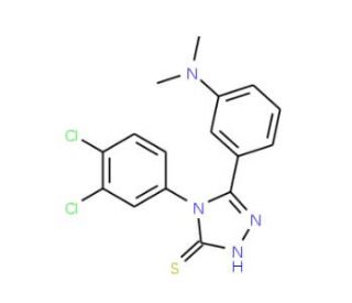 4-(3,4-dichlorophenyl)-5-[3-(dimethylamino)phenyl]-4H-1,2,4-triazole-3-thiol - chemical structure image