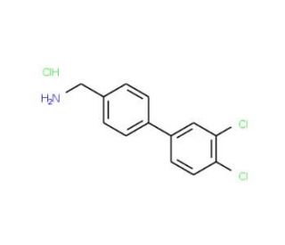 [4-(3,4-Dichlorophenyl)phenyl]methylamine hydrochloride (CAS 618910-51-3) - chemical structure image