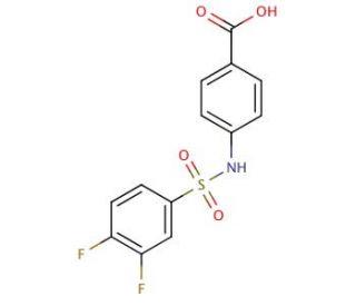4-(3,4-Difluoro-benzenesulfonylamino)-benzoic acid - chemical structure image