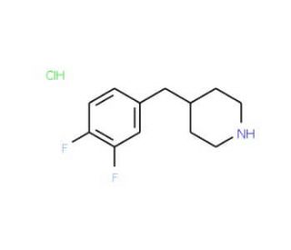 4-(3,4-Difluoro-benzyl)-piperidine hydrochloride (CAS 193357-75-4) - chemical structure image