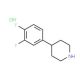 4-(3,4-Difluorophenyl)piperidine hydrochloride (CAS 721958-67-4) - chemical structure image