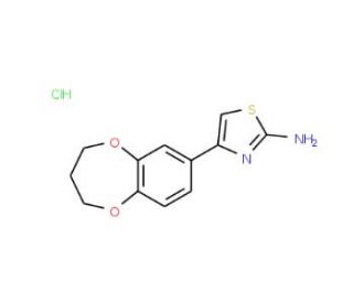 4-(3,4-Dihydro-2H-benzo[b][1,4]dioxepin-7-yl)-thiazol-2-ylamine hydrochloride - chemical structure image
