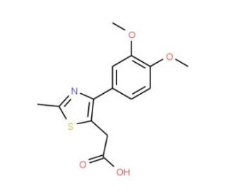 [4-(3,4-Dimethoxy-phenyl)-2-methyl-thiazol-5-yl]-acetic acid - chemical structure image