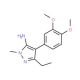 4-(3,4-Dimethoxy-phenyl)-5-ethyl-2-methyl-2H-pyrazol-3-ylamine - chemical structure image