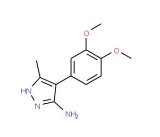 4-(3,4-Dimethoxy-phenyl)-5-methyl-2H-pyrazol-3-ylamine - chemical structure image