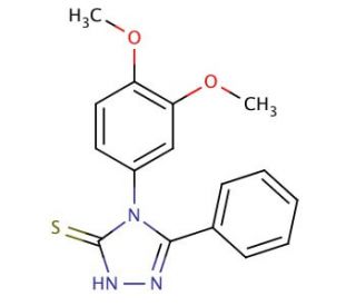 4-(3,4-Dimethoxy-phenyl)-5-phenyl-4H-[1,2,4]triazole-3-thiol - chemical structure image