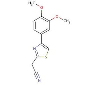 [4-(3,4-Dimethoxy-phenyl)-thiazol-2-yl]-acetonitrile - chemical structure image
