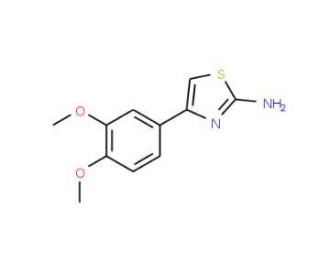 4-(3,4-Dimethoxy-phenyl)-thiazol-2-ylamine (CAS 51837-85-5) - chemical structure image