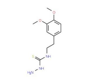 4-(3,4-Dimethoxyphenethyl)-3-thiosemicarbazide (CAS 53068-24-9) - chemical structure image