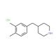 4-(3,4-Dimethyl-benzyl)-piperidine hydrochloride (CAS 945374-66-3) - chemical structure image