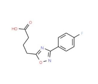 4-[3-(4-Fluoro-phenyl)-[1,2,4]oxadiazol-5-yl]-butyric acid - chemical structure image