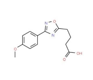 4-[3-(4-Methoxy-phenyl)-[1,2,4]oxadiazol-5-yl]-butyric acid (CAS 876721-15-2) - chemical structure image