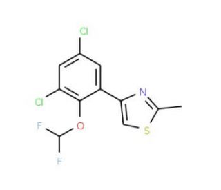 4-[3,5-dichloro-2-(difluoromethoxy)phenyl]-2-methyl-1,3-thiazole - chemical structure image