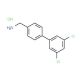 [4-(3,5-Dichlorophenyl)phenyl]methylamine hydrochloride (CAS 518357-39-6) - chemical structure image