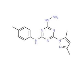 4-(3,5-Dimethyl-1H-pyrazol-1-yl)-6-hydrazino-N-(4-methylphenyl)-1,3,5-triazin-2-amine - chemical structure image