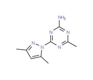 4-(3,5-Dimethyl-1H-pyrazol-1-yl)-6-methyl-1,3,5-triazin-2-amine - chemical structure image