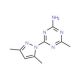 4-(3,5-Dimethyl-1H-pyrazol-1-yl)-6-methyl-1,3,5-triazin-2-amine - chemical structure image