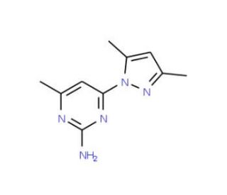 4-(3,5-Dimethyl-1H-pyrazol-1-yl)-6-methylpyrimidin-2-amine - chemical structure image