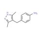 4-(3,5-Dimethyl-1H-pyrazol-4-ylmethyl)-phenylamine (CAS 1030378-93-8) - chemical structure image