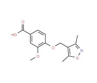 4-(3,5-Dimethyl-isoxazol-4-ylmethoxy)-3-methoxy-benzoic acid - chemical structure image